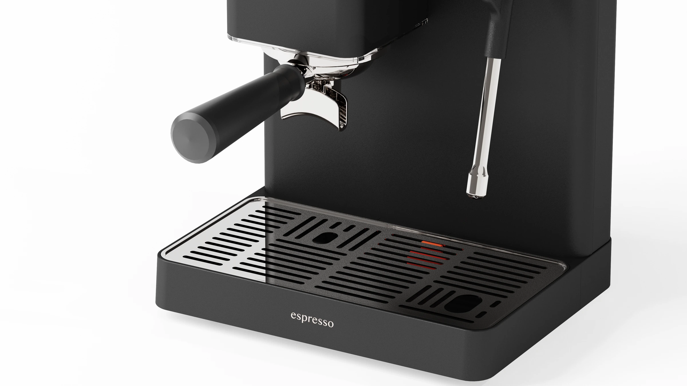 Slim Espresso — Drip tray and steam wand / 沥水盘与蒸汽棒